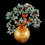 Max Wealth Lucky Money Tree Feng Shui Crystal Plastic Tree Home Decor Green