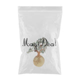 Max Wealth Lucky Money Tree Feng Shui Crystal Plastic Tree Home Decor Green