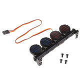 Max 4 LED Light Bar Bright Lamp for SCX10 90046 D90 Traxxas TRX4 1/10  Red blue