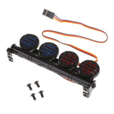 Max 4 LED Light Bar Bright Lamp for SCX10 90046 D90 Traxxas TRX4 1/10  Red blue
