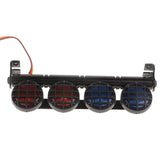 Max 4 LED Light Bar Bright Lamp for SCX10 90046 D90 Traxxas TRX4 1/10  Red blue