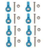 Max 8pcs M3 Link Rod End Ball Joint for 1/10 RC Car Truck Buggy Crawler Blue