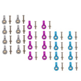 Max 8pcs M3 Link Rod End Ball Joint for 1/10 RC Car Truck Buggy Crawler Blue