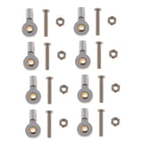 Max 8pcs M3 Link Rod End Ball Joint for 1/10 RC Car Truck Buggy Crawler Silver