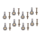 Max 8pcs M3 Link Rod End Ball Joint for 1/10 RC Car Truck Buggy Crawler Silver