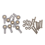 Max 8pcs M3 Link Rod End Ball Joint for 1/10 RC Car Truck Buggy Crawler Silver