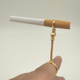 Max Metal Ring Hand Finger Cigarette Holder Rack for Smoking Accessory Golden