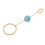 Max Fashion Cigarette Ring Holder with Agate Bead Hands Free Smoking Partner A