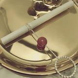 Max Fashion Cigarette Ring Holder with Agate Bead Hands Free Smoking Partner C