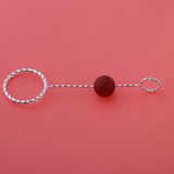 Max Fashion Cigarette Ring Holder with Agate Bead Hands Free Smoking Partner C