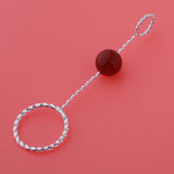 Max Fashion Cigarette Ring Holder with Agate Bead Hands Free Smoking Partner C