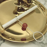 Max Fashion Cigarette Ring Holder with Agate Bead Hands Free Smoking Partner D