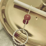 Max Fashion Cigarette Ring Holder with Agate Bead Hands Free Smoking Partner D