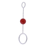 Max Fashion Cigarette Ring Holder with Agate Bead Hands Free Smoking Partner D