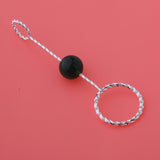 Max Fashion Cigarette Ring Holder with Agate Bead Hands Free Smoking Partner E