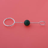 Max Fashion Cigarette Ring Holder with Agate Bead Hands Free Smoking Partner F