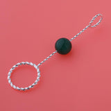 Max Fashion Cigarette Ring Holder with Agate Bead Hands Free Smoking Partner F