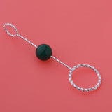 Max Fashion Cigarette Ring Holder with Agate Bead Hands Free Smoking Partner F