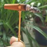 Max Metal Lady Smoker Smoking Cigarette Holder Finger Accessory Ring Golden