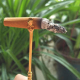 Max Smoking Cigarette Finger Ring Smoker Cigarette Hand Holder for Lady Golden