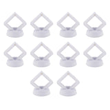 Max 10pcs 3D Floating Coins Frame Rack Jewelry Display Stand Case Holder White