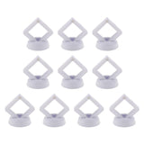 Max 10pcs 3D Floating Coins Frame Rack Jewelry Display Stand Case Holder White