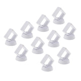 Max 10pcs 3D Floating Coins Frame Rack Jewelry Display Stand Case Holder White