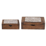Max Handcrafted Thailand Mango Wood Toothpick Case Box Holder for Home / Hotel S
