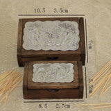 Max Handcrafted Thailand Mango Wood Toothpick Case Box Holder for Home / Hotel L