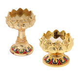 Max Tibet Buddhist Lotus Butter Candle Light Lamp Holder Base Burner 45mm