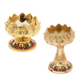 Max Tibet Buddhist Lotus Butter Candle Light Lamp Holder Base Burner 45mm