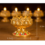 Max Tibet Buddhist Lotus Butter Candle Light Lamp Holder Base Burner 45mm