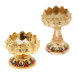 Max Tibet Buddhist Lotus Butter Candle Light Lamp Holder Base Burner 45mm