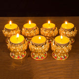 Max Tibet Buddhist Lotus Butter Candle Light Lamp Holder Base Burner 45mm
