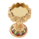 Max Tibet Buddhist Lotus Butter Candle Light Lamp Holder Base Burner 76mm