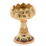 Max Tibet Buddhist Lotus Butter Candle Light Lamp Holder Base Burner 76mm