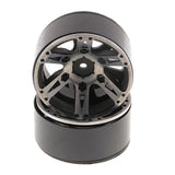 Max 4-Pack Aluminum 1.9 Inch Beadlock Wheel Rims for 1/10 RC Rock Crawler Gray