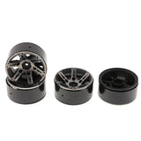 Max 4-Pack Aluminum 1.9 Inch Beadlock Wheel Rims for 1/10 RC Rock Crawler Gray