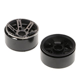Max 4-Pack Aluminum 1.9 Inch Beadlock Wheel Rims for 1/10 RC Rock Crawler Gray
