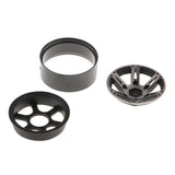 Max 4-Pack Aluminum 1.9 Inch Beadlock Wheel Rims for 1/10 RC Rock Crawler Gray