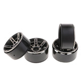 Max 4-Pack Aluminum 1.9 Inch Beadlock Wheel Rims for 1/10 RC Rock Crawler Gray