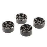 Max 4-Pack Aluminum 1.9 Inch Beadlock Wheel Rims for 1/10 RC Rock Crawler Gray