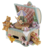 Max Wooden Carousel Music Box Retro Circus Musical Boxes Girls Gift