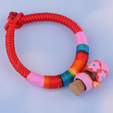 Max Rainbow Rope Bracelet for Kids Children Birthday Gifts Pink