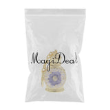 Max Golden Chain Glass Flower Pendant Empty Glass Perfume Bottle Purple