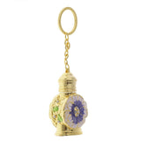 Max Golden Chain Glass Flower Pendant Empty Glass Perfume Bottle Purple