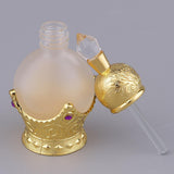 Max 15ml Vintage Glass Empty Perfume Spray Bottle Atomizer Refillable Gold