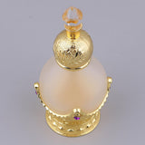 Max 15ml Vintage Glass Empty Perfume Spray Bottle Atomizer Refillable Gold