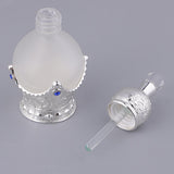 Max 15ml Vintage Glass Empty Perfume Spray Bottle Atomizer Refillable Silver