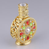 Max 12ml Vintage Glass Empty Perfume Spray Bottle Atomizer Refillable Gold